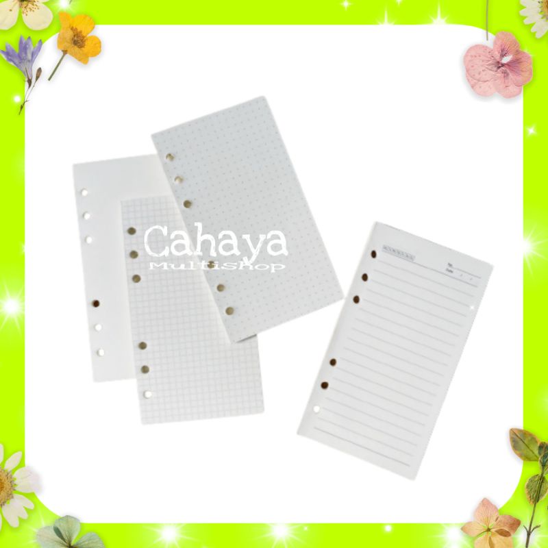 

[CM's] Refill isi Kertas Binder A6 6 Lubang, pcs/bundle (Polos Kotak Garis 100gsm)