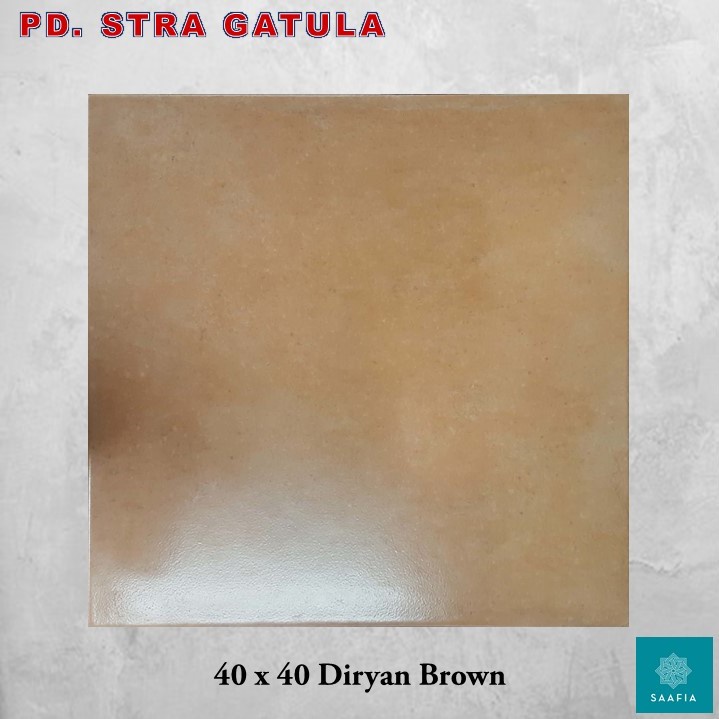 Keramik Saafia 40 x 40 Diryan Brown / Saafia Tile 40 x 40 Diryan Brown - Keramik Ubin Lantai Matt