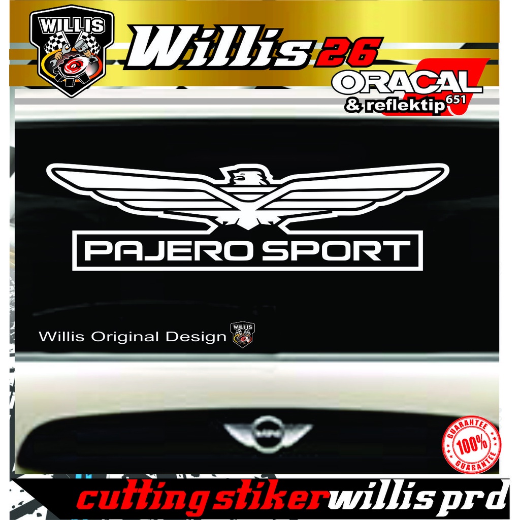 Sticker Stiker Kaca Belakang Mobil Pajero Sport stiker wing mobil pajero
