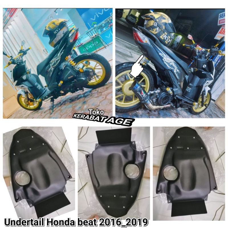 Undertail beat street Esp Sporty Eco Modifikasi Variasi Custom Spakbor belakang