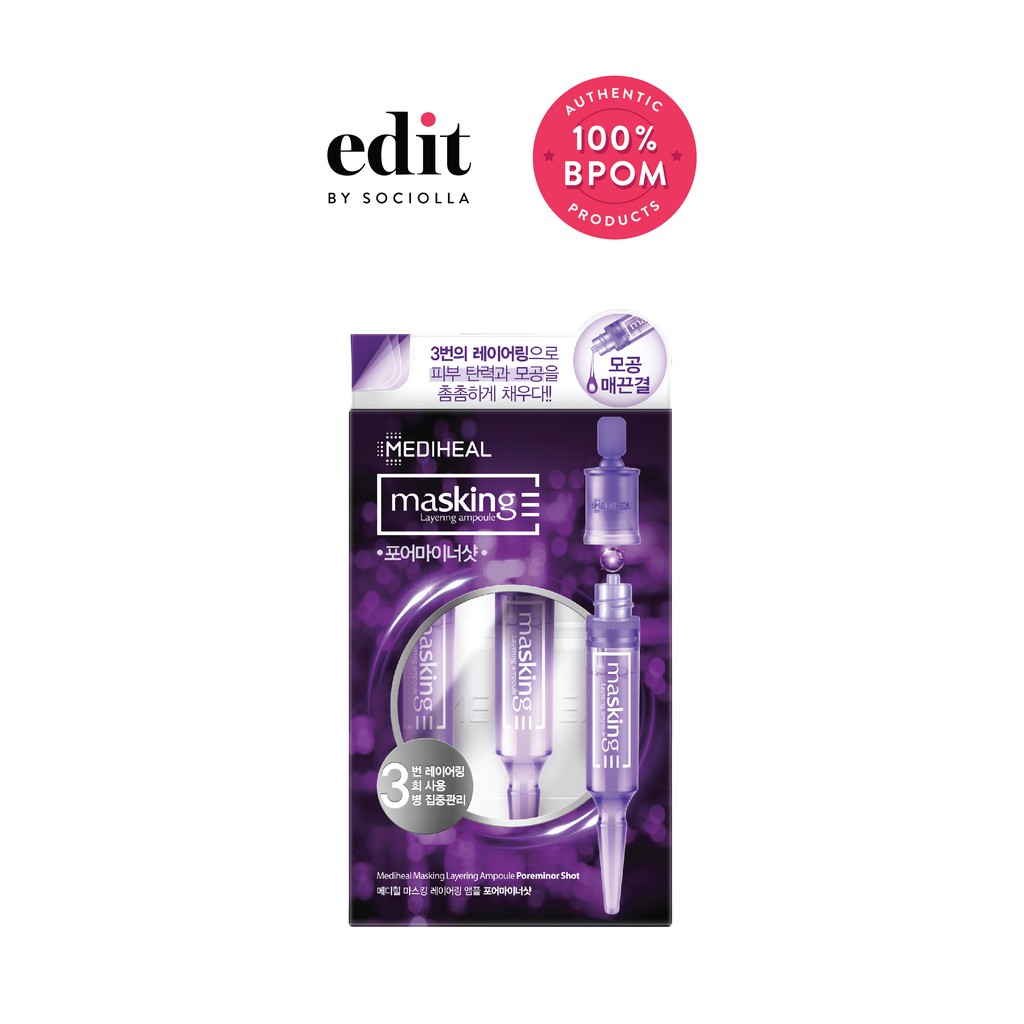 

Mediheal Masking Layering Ampoule Poreminor Shot - size: 4 ml * 3 - Edit by Sociolla