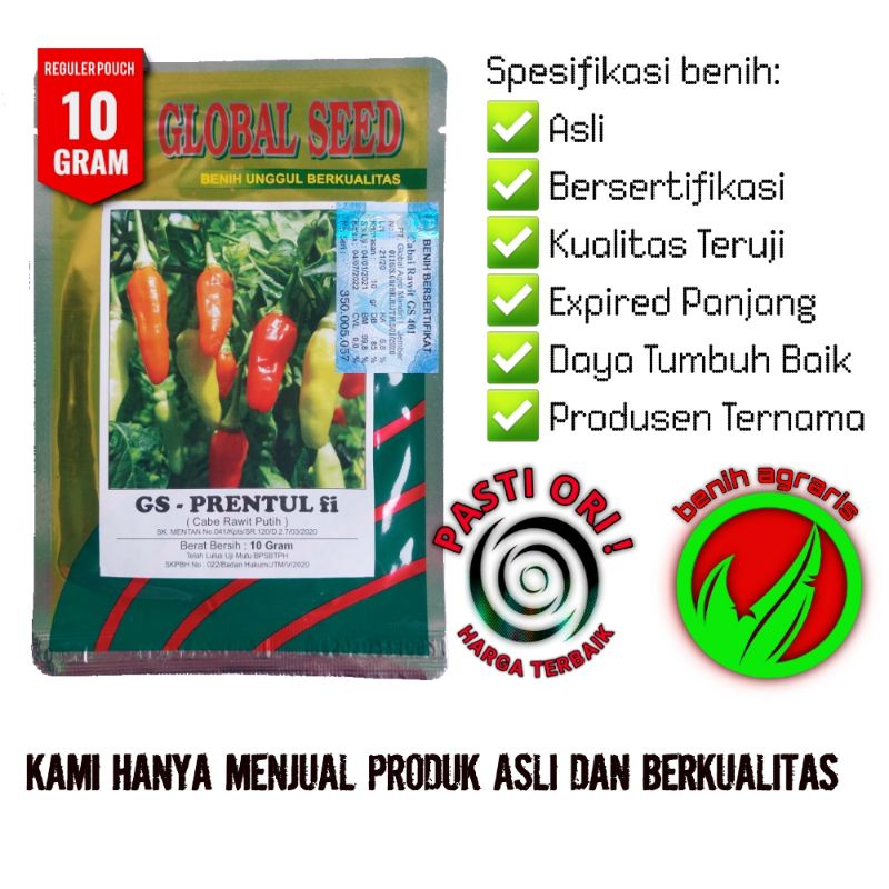 Benih Cabe GS Prentul 10 gr Cap Global Seed