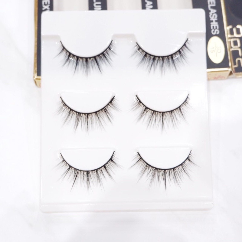 3 PASANG THINKERBELL FAIRY LASHES NATURAL THAILAND KOREAN  MAKEUP LOOK - Professional Eyelash Extension Spike Lashes Fluffy Eyelash Kit for Beauty Makeup