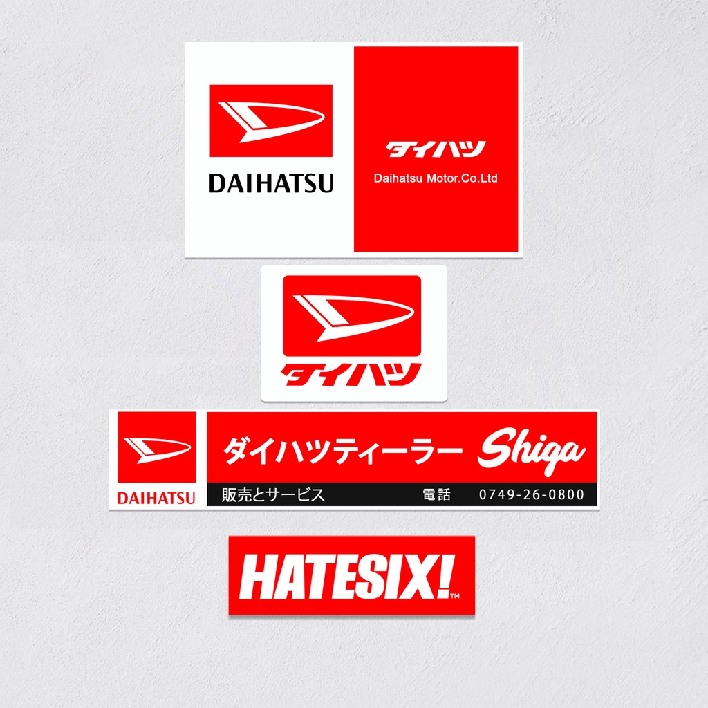 Sticker Decal Daihatsu JDM Shiga Hatesix