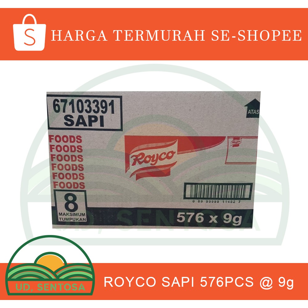 

ROYCO BUMBU PENYEDAP RASA SAPI KARTON 576 @ 9g