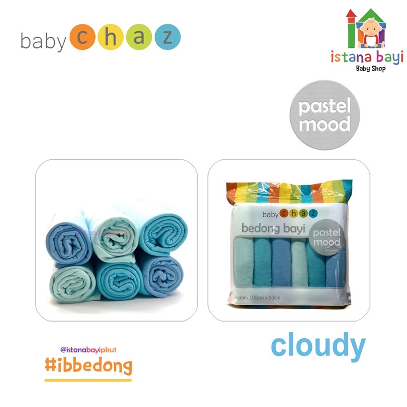 Baby Chaz Bedong Pastel Mood 6 in 1 - Bedong bayi murah isi 6