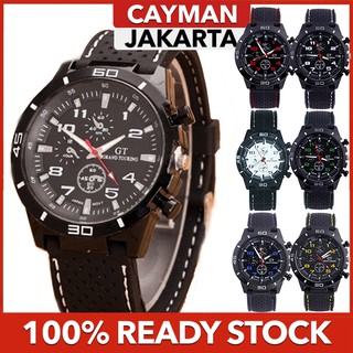 ★ Cayman ★ GT Jam Tangan Pria Sport Chrono Korea Fashion Quartz Men Silikon Analog Watch SW035