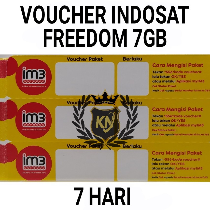 VOUCHER INDOSAT FREEDOM 7GB (7HARI)