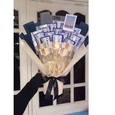 

TERLARIS Buket kosongan free stik+plastik uang bahan kain spunbond serbuuu !
