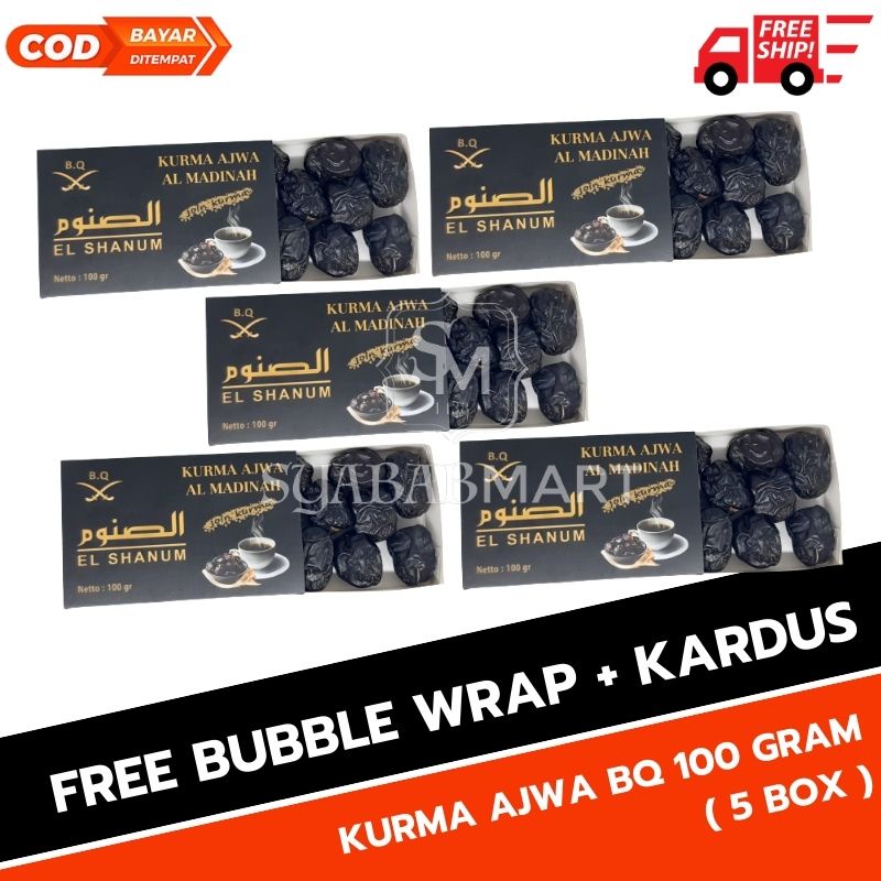 

( COD ) Kurma Ajwa BQ 100 Gram ( 5 Box ) / Kurma Ajwa Madina / Kurma Nabi Asli / Kurma Ajwa Medina / Oleh Oleh Haji Dan Umroh