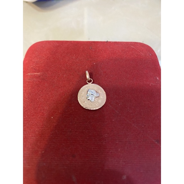 Liontin kalung koin emas asli kadar 750/17k dan 700/16k