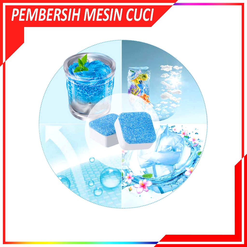 Paket 3 Pcs Tablet Pembersih Mesin Cuci / Sabun Pembersih Mesin Cuci / Washing Machine Cleaner