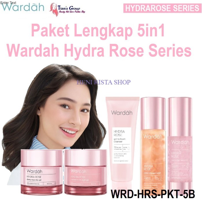 Paket Lengkap 5in1 Wardah Hydra Rose Series Besar Ori Bpom