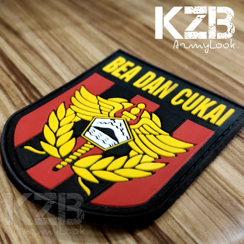 Emblem Karet Velcro BEA DAN CUKAI