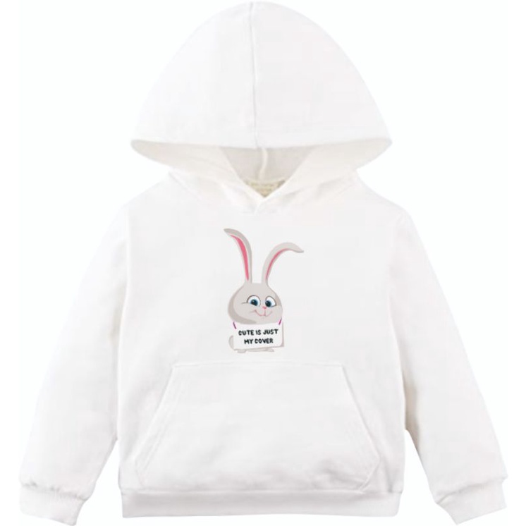 HOODIE ANAK RABBIT QUOTE//HOODIE ANAK UNISEX FLEECE TEBAL TERBARU'