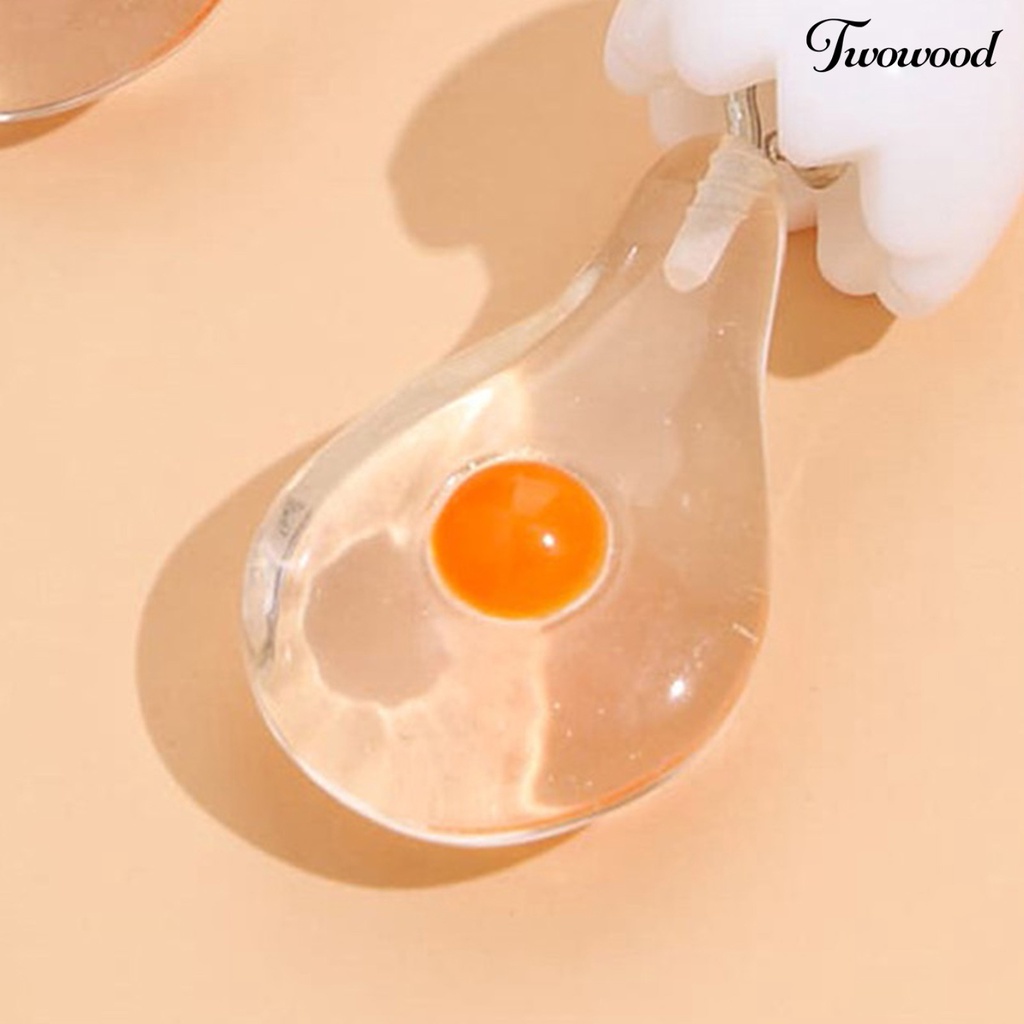 Twowood 1 Pair Drop Earrings Bulb Shape Broken Egg Women All Match Lightweight Cute Hook Earrings for Daily Wear