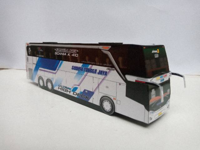 Image of MINIATUR BIS BUS SUDIRO UHD STJ Sudiro Tungga Jaya ANNO MINIATUR BUS STJ MINIATUR BIS SUDIRO TUNGGA JAYA ANNO DRAKA PAPERCRAFT MINIATUR TRUK #5