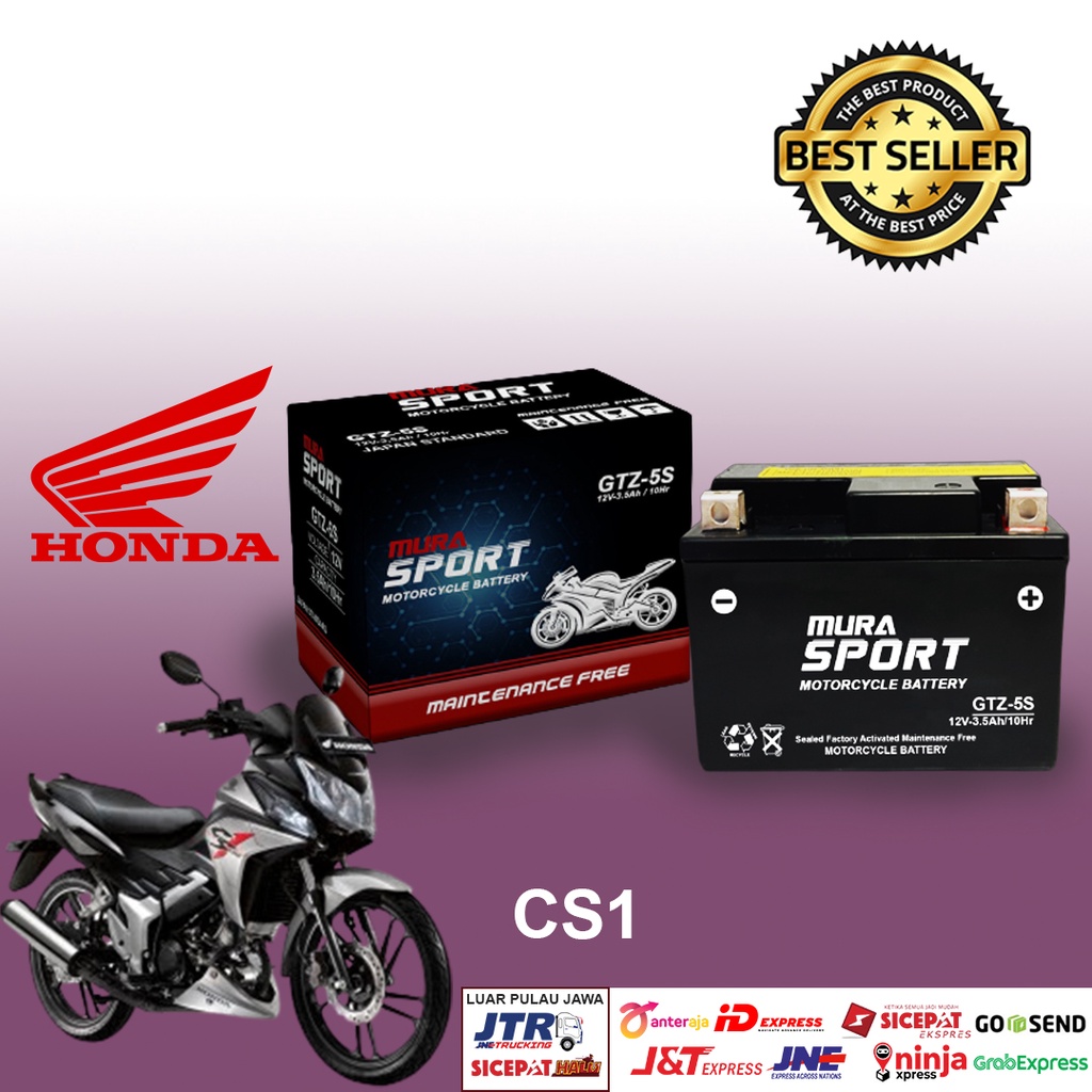 AKI MOTOR KERING GTZ5S 12V 3,5AH HONDA CS1 Aki Kering MURASPORT