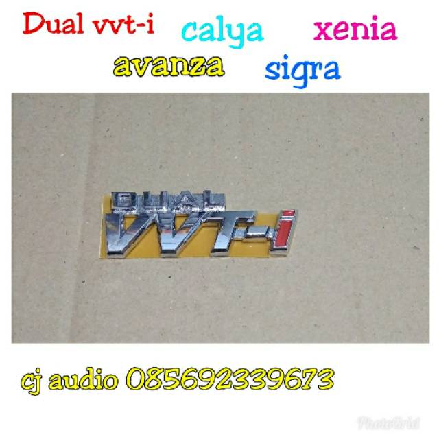 Logo emblem tulisan dual VVT-i vvt i avanza xenia calya Sigra