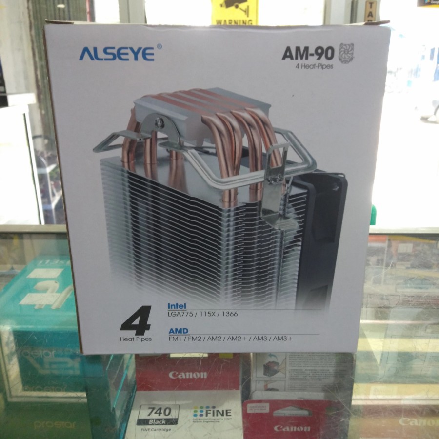 Fan Processor Cpu ALSEYE AM-90 4 Heat Pipe RGB