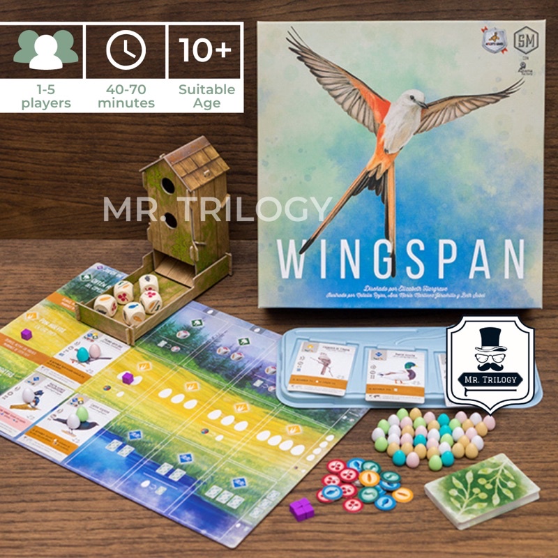 Wingspan Board Game Mainan Kartu Strategi Boardgame Wing Span Keluarga Edukatif Trend Edukasi Kekinian tatangan dadu Party menarik