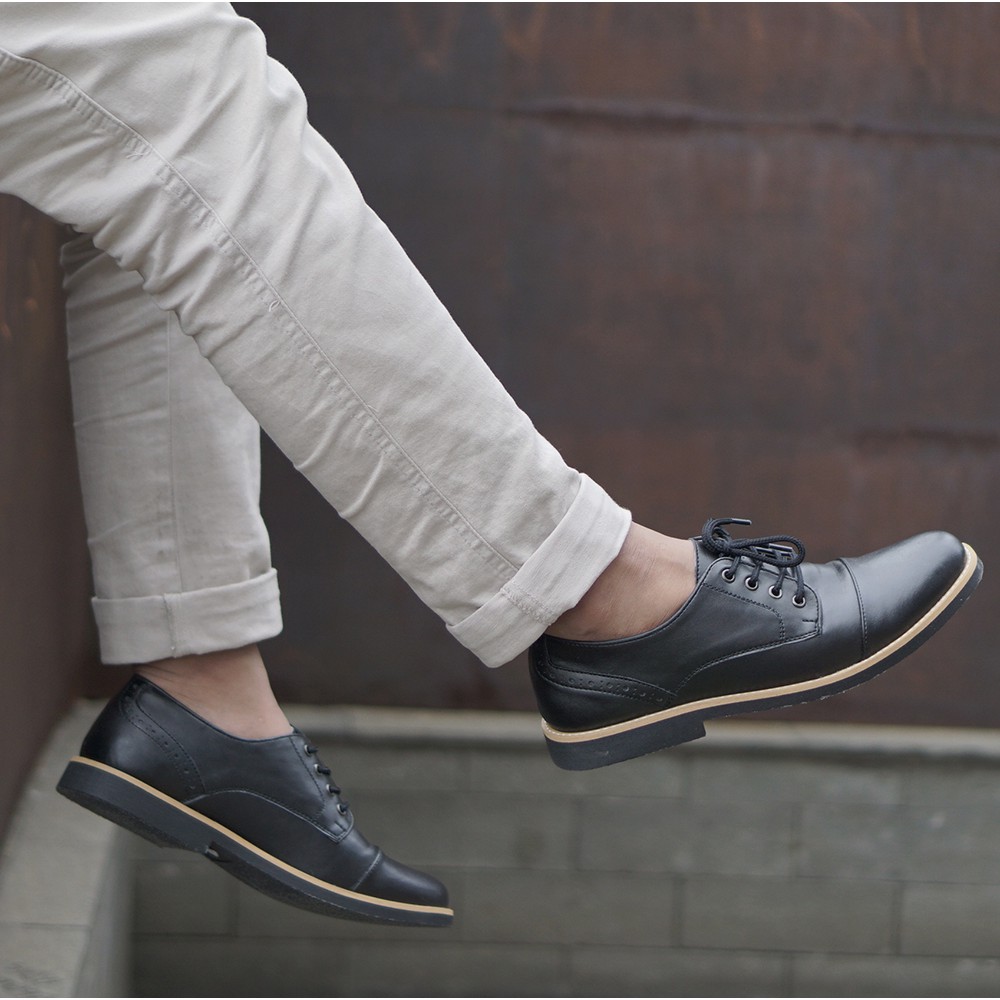 HAWKIN BLACK |ManNeedMe x Monday| Sepatu Oxford Pria | Pantofel Formal ORIGINAL