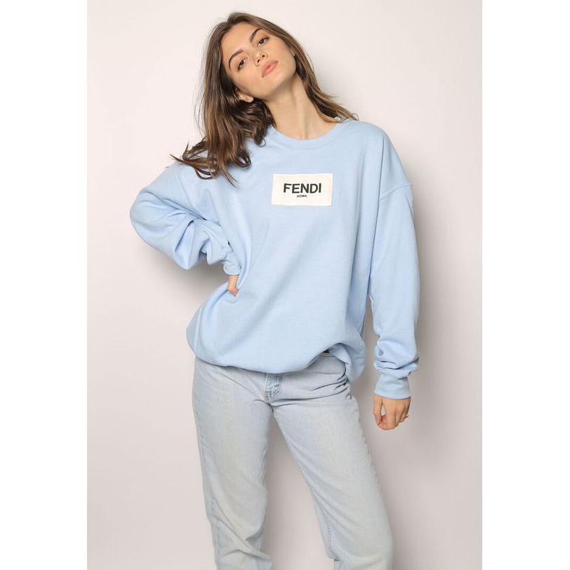 HOODIE BIG SIZE POLOS BABY BLUE FENDI - HITAM KOREA UNISEX CEWEK COWOK ALLSIZE XXL XXXL XXXXL XXXXXL