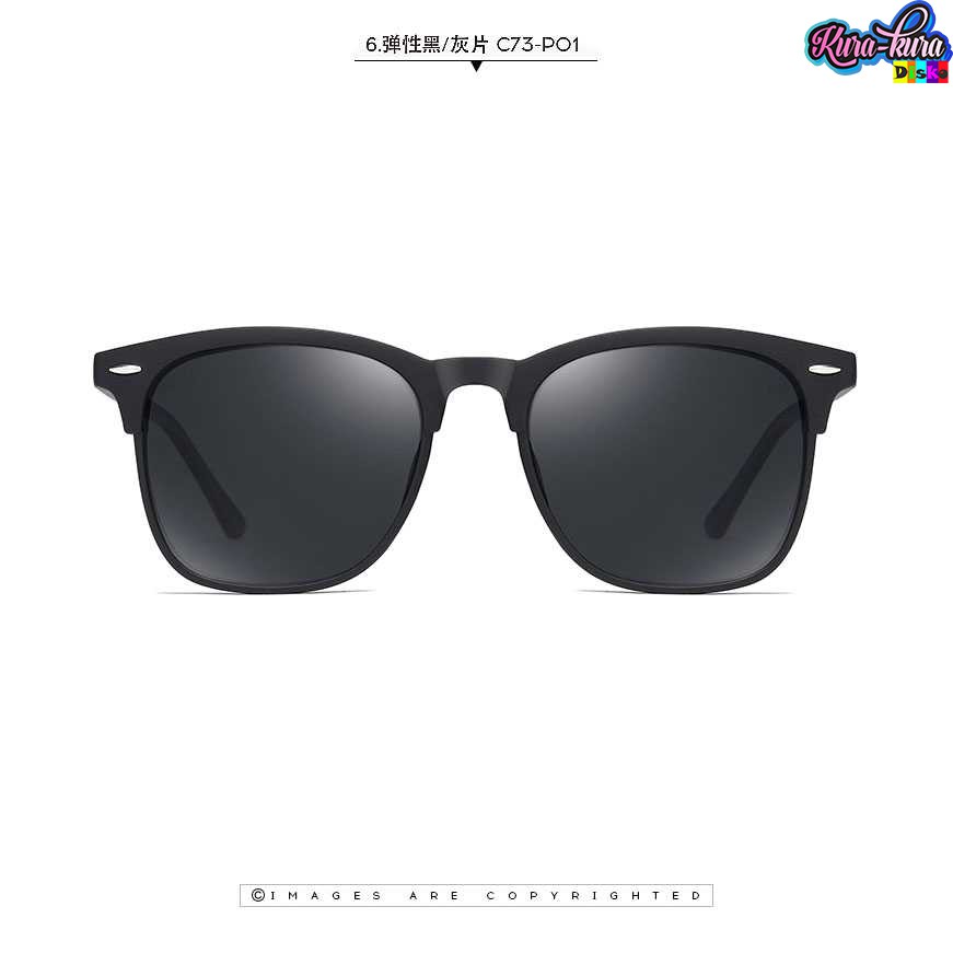 MERRYS Kacamata Frame Classic Polarized Sunglasses UV400 - 3323