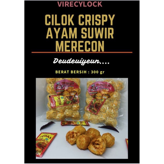 

viral cilok crispy ayam suwir merecon