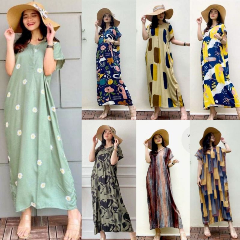 Daster Panjang Semata kaki Busui Kekinian Non Ruffle OXY.ID