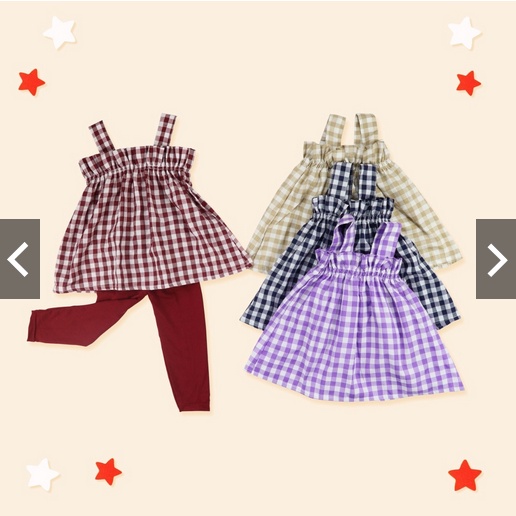 ATASAN ANAK PEREMPUAN / ROK TARTAN / DRESS TARTAN / FASHION ANAK PEREMPUAN ATASAN TARTAN AYA ANAK PEREMPUAN