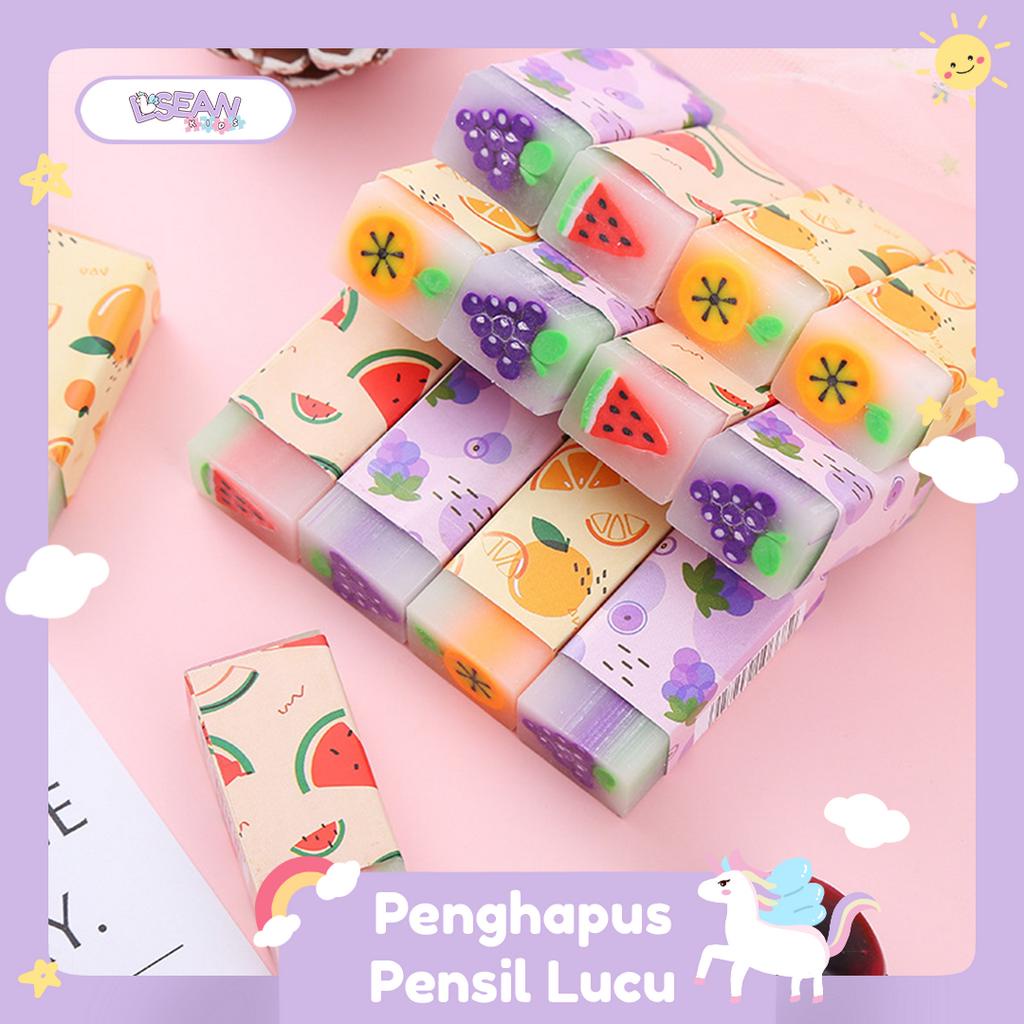 

Penghapus Karet Eraser Pensil Kotak Motif Buah Hewan Dinosaurus Rocket Lucu