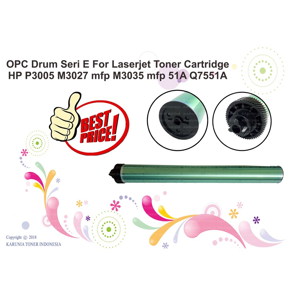 OPC Drum Seri E For Laserjet Toner Cartridge HP M3027 mfp 51A Q7551A