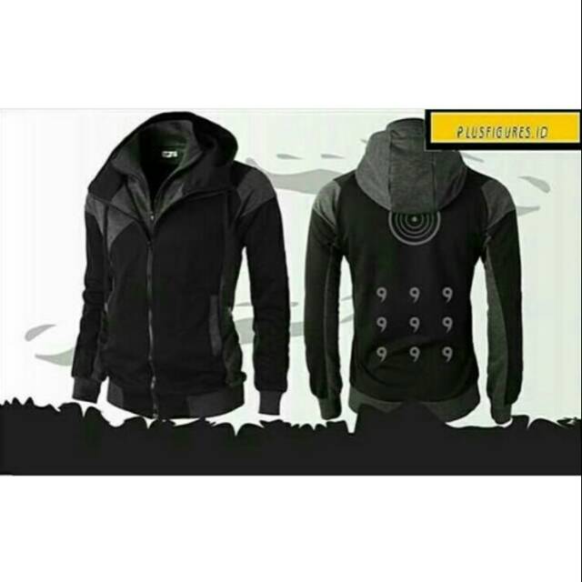 Double zipper anime anbu naruto jaket cowok