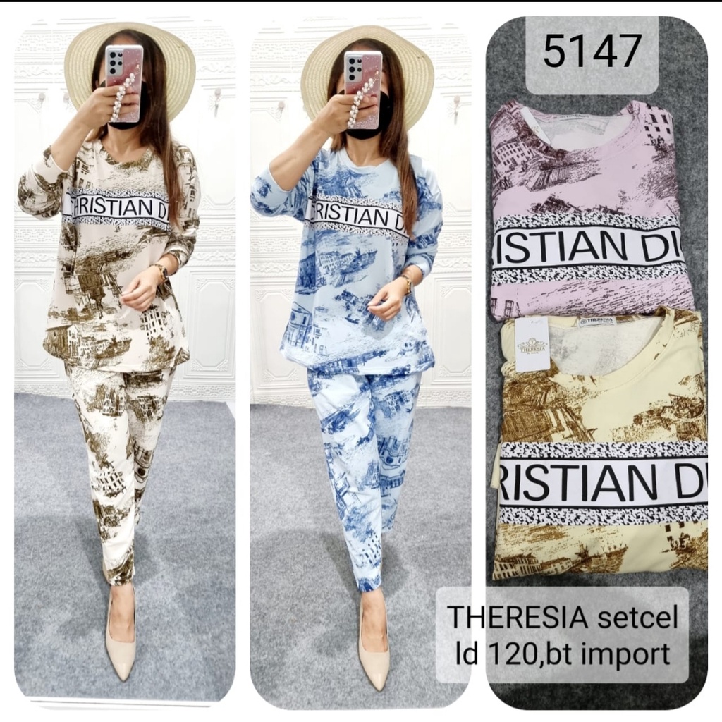 Setcel PP Theresia Jumbo LD 120 Motif Lukis 5147