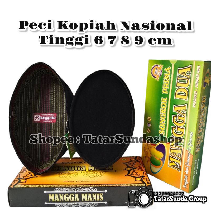 Promo Peci Kopyah Dewasa Songkok Hitam Tinggi 6 cm 7 cm 8 cm 9 cm Kualitas Premium Kopiah Hitam Motif Non Ac Mangga Dua Manis