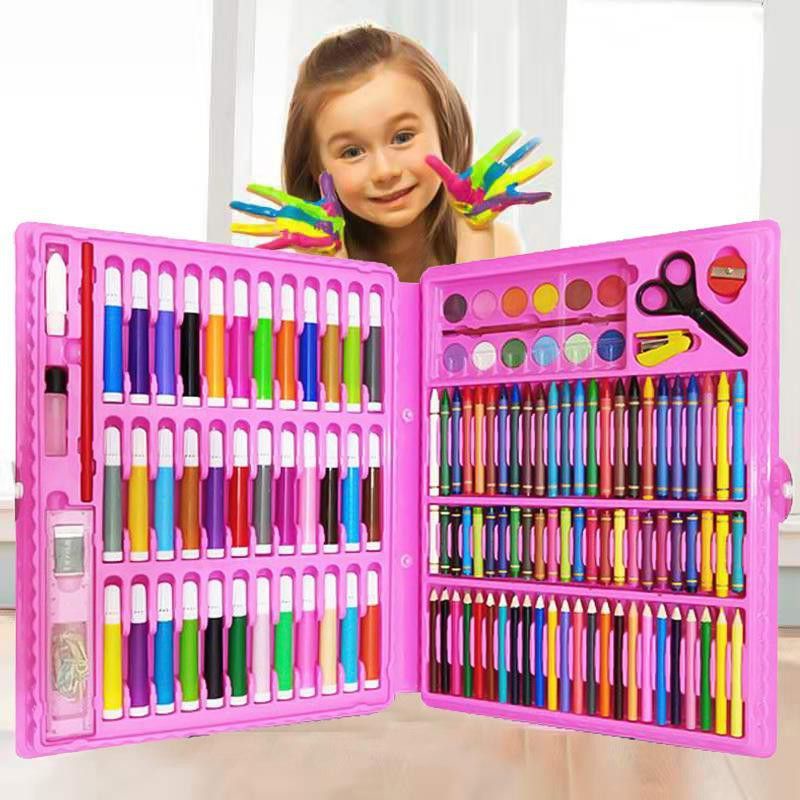 crayon set 150 in 1 paket lukis lengkap 150 art set anak