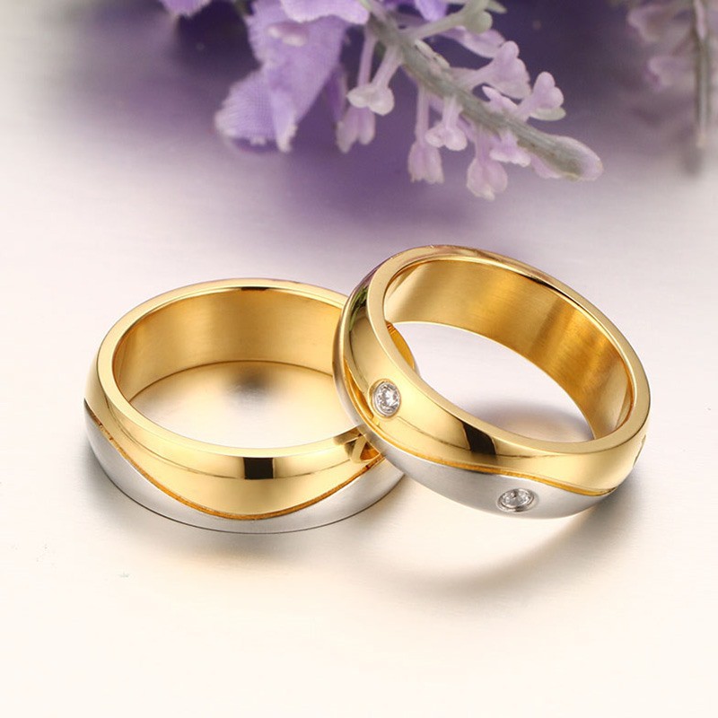 Cincin Couple / Tunangan / Nikah / Pasangan / Titanium C032