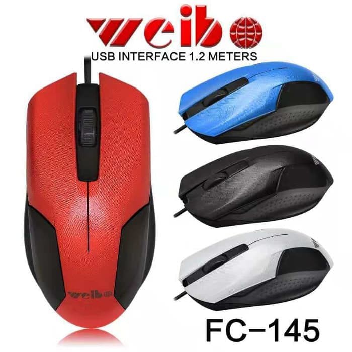 Promo Terbaru! MOUSE WIRELESS WEIBO SLIM WITH USB RECEIVER FC 145 LAPTOP