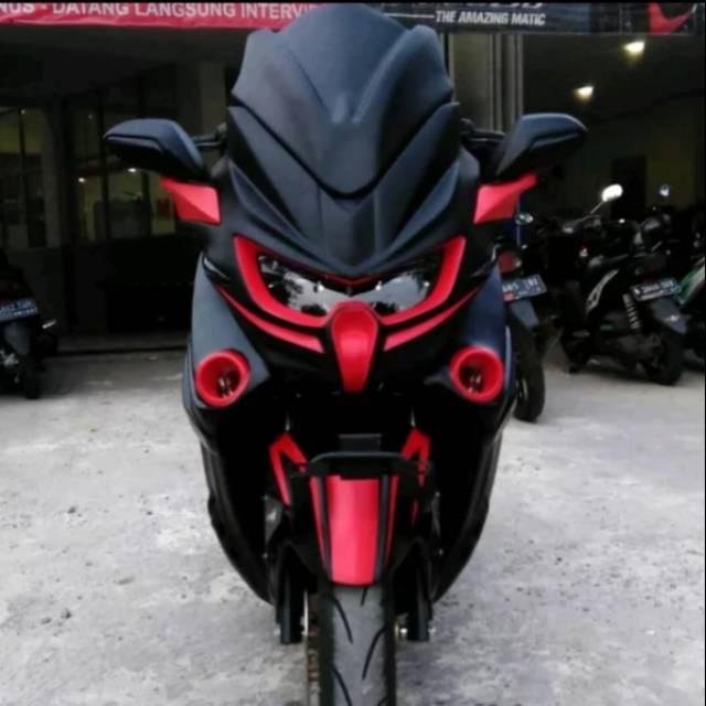 fullbody yamaha nmax predator v2 hitam doff merah harga pabrik murah dan berkualitas