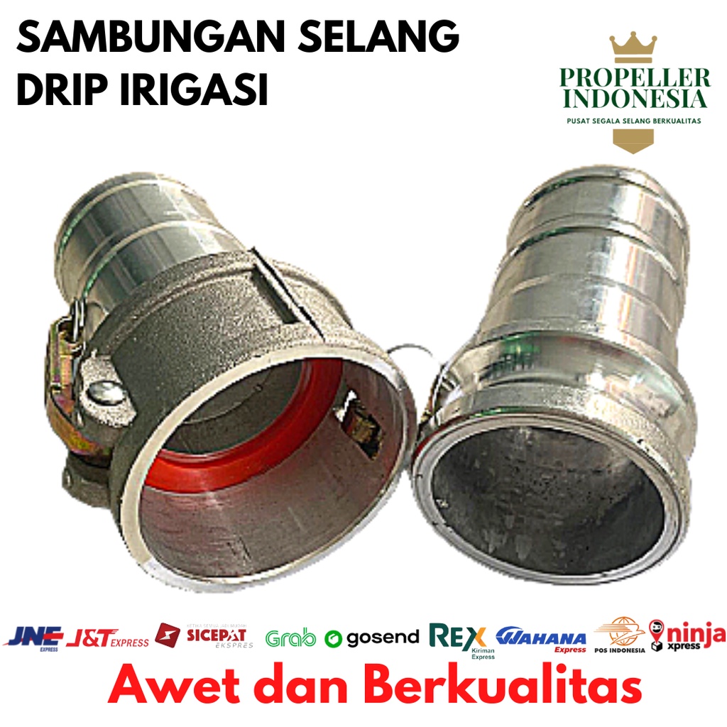 Sambungan Selang Drip Selang Irigasi Stainless 2 - 4 Inch