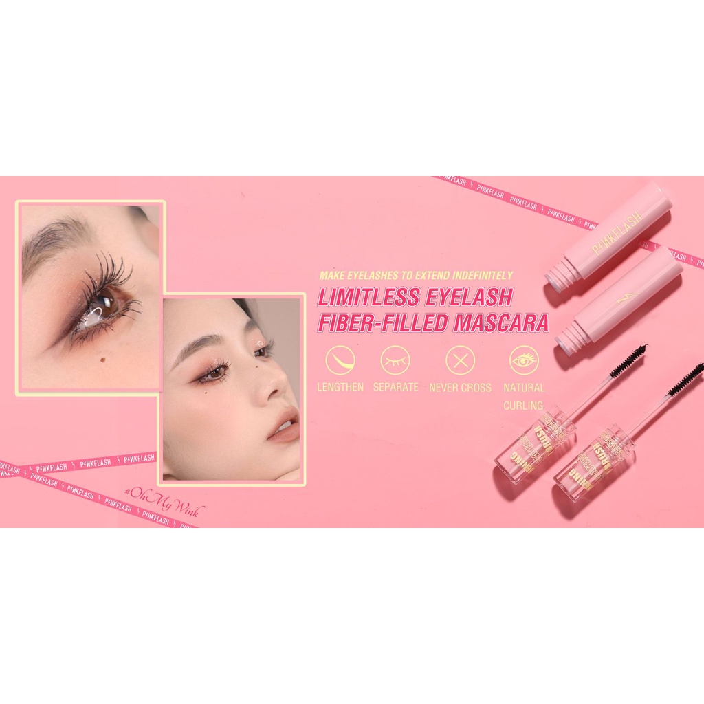 PINKFLASH OhMyWink Length Curled Maskara Ultrathin Fibre Waterproof Limitless Eyelash Skinny Mascara PF-E10