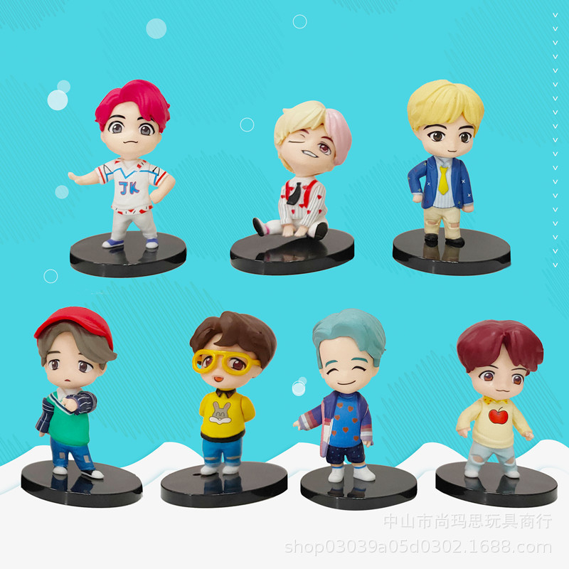 House of BTS Pop-up Mini Figure Action Figure Dekorasi Kue Kado Anak Ulang Tahun V JUNGKOOK JIMIN SUGA