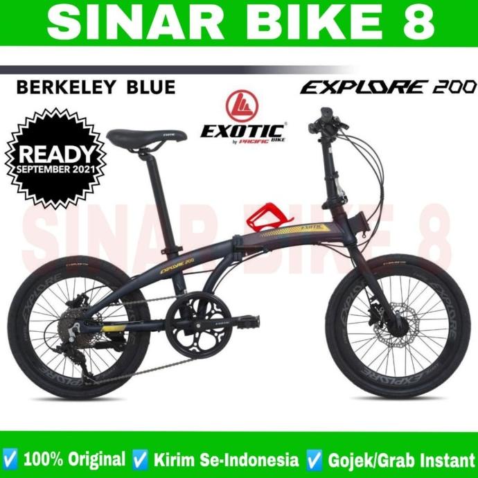 Sepeda Lipat 20 Inch EXOTIC EXPLORE 200 Alloy 9 Speed Hidrolik