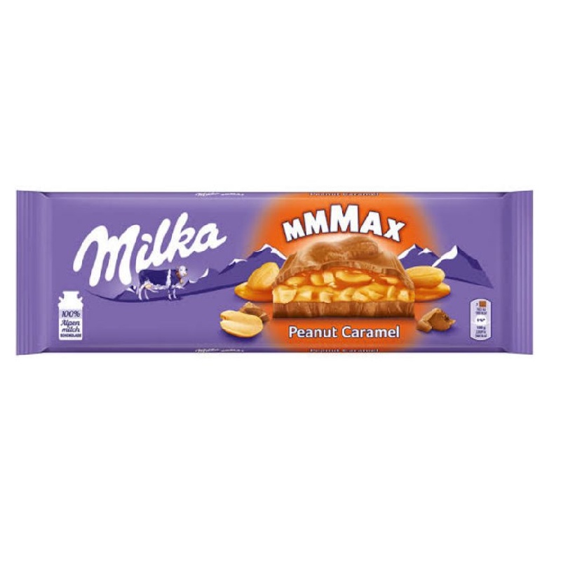 Coklat Milka Chocolate Bar Mmmax Peanut Caramel 276 Gram