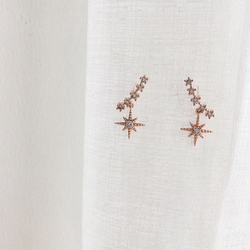 Anting Zirkon Gaya Korea Untuk Perhiasan Wanita