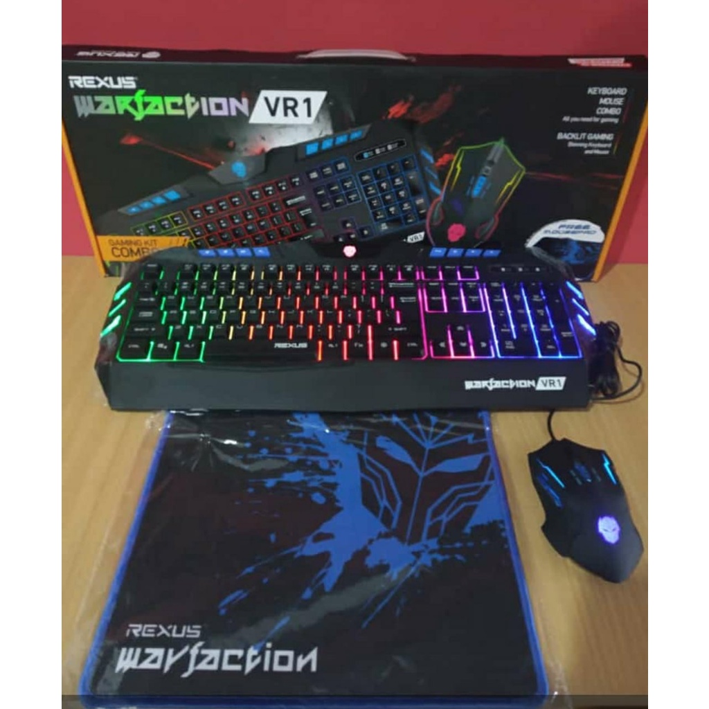 Keyboard + Mouse GAMING REXUS VR1 (+Mouse pad)