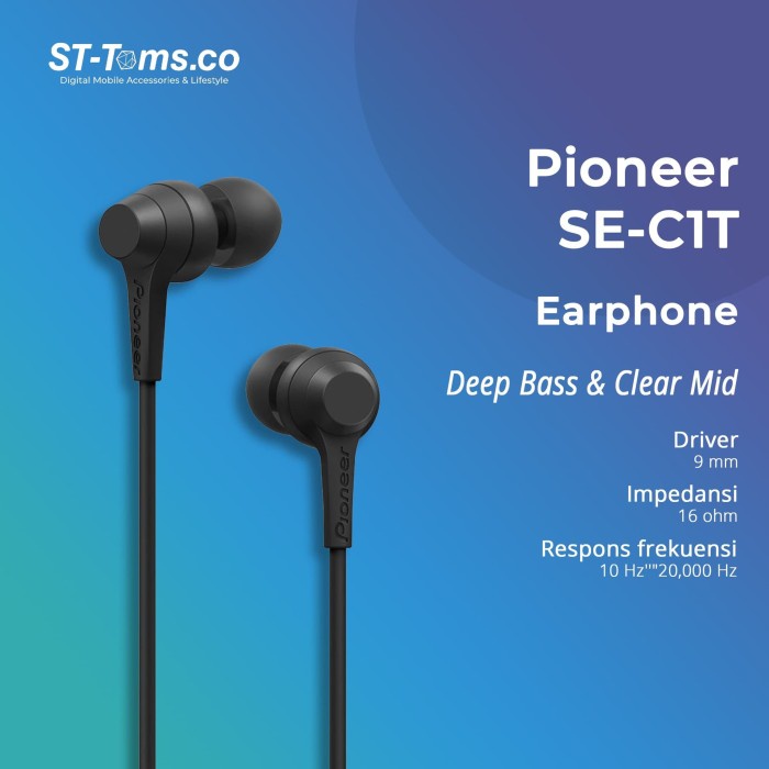 PIONEER SE-C1T IN EAR EARPHONE