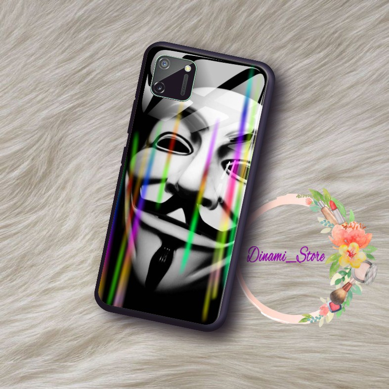 back case glass aurora Mask anonymous oppo samsung vivo xiaomi all type DST336