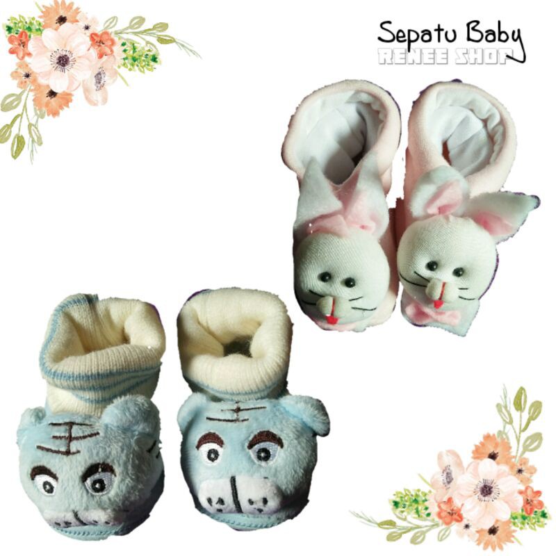 Sepatu Balita motif Kartun timbul lucu